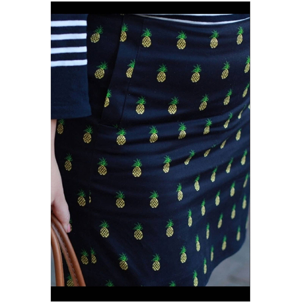 J Crew Pineapple Pencil Skirt Size 0